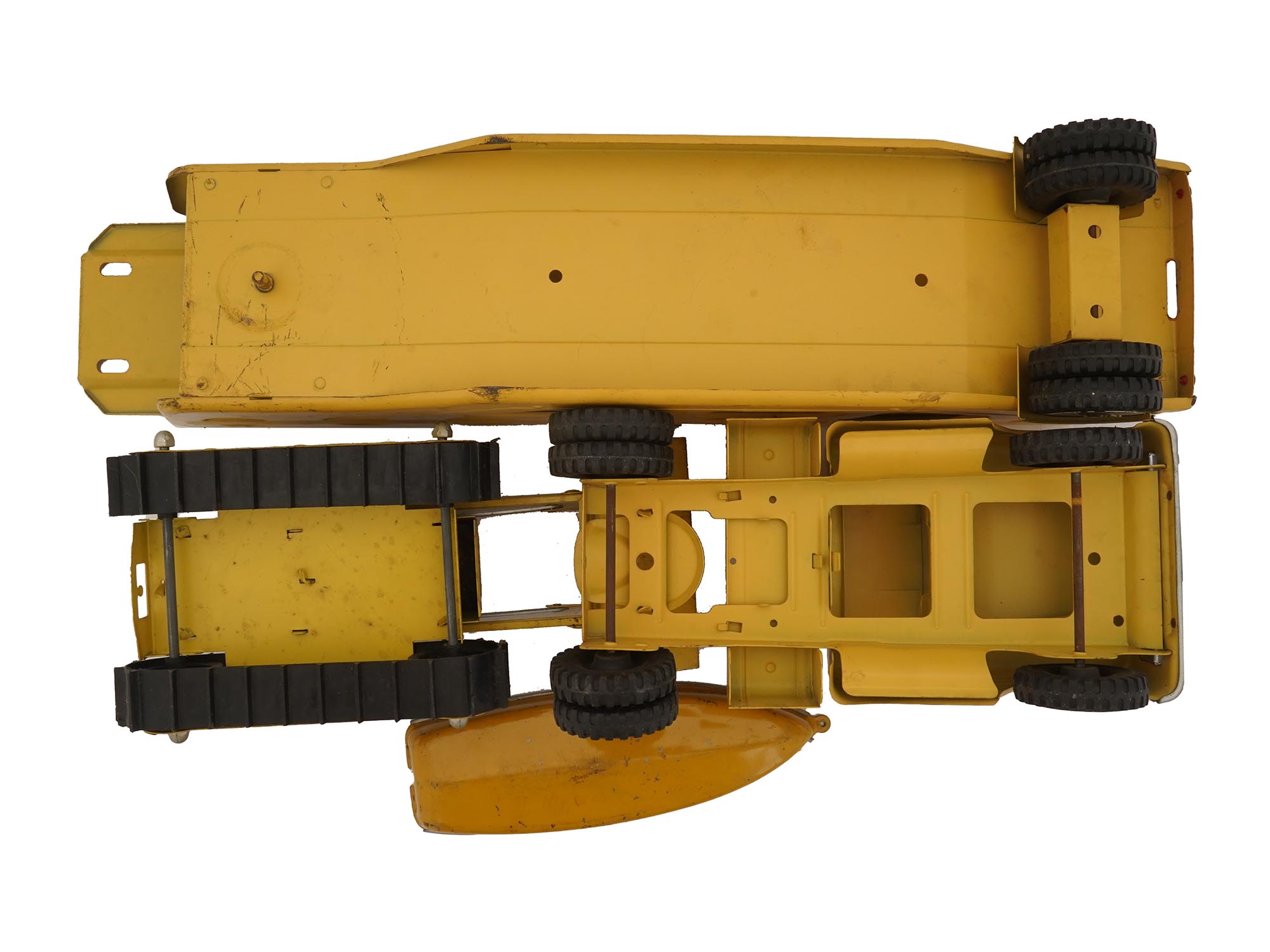 CAST TOY CARS TONKA TRUCK AND STRUCTO BULLDOZER PIC-1